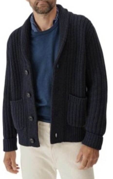 Other - Buck Mason Men’s Medium Dark Navy Blue Herdsman Shawl Cardigan